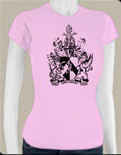 atheist coat of arms women's tshirt